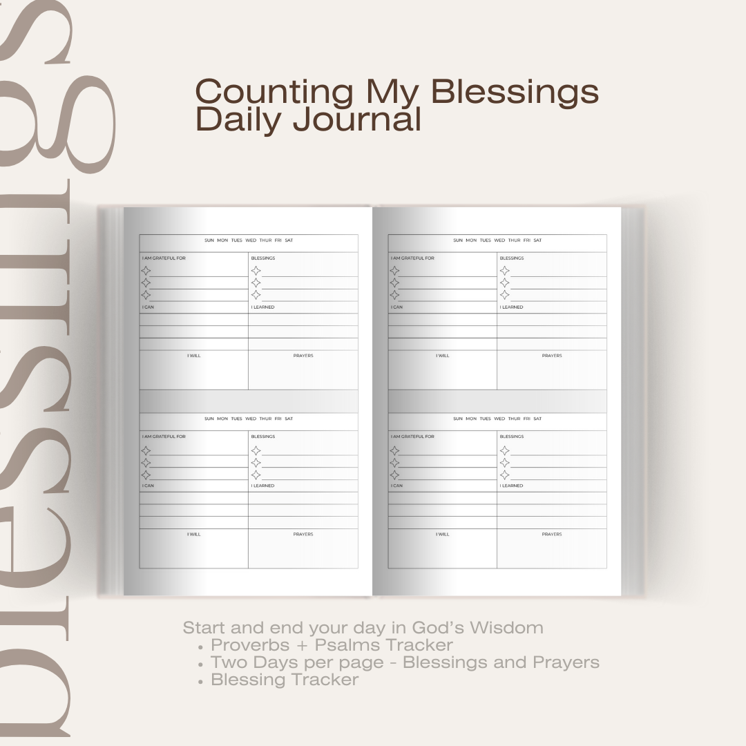 Counting My Blessings | Daily Christian Gratitude Journal